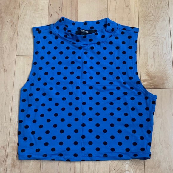 Forever 21 Tops - Forever 21 Polka Dot Crop Top
